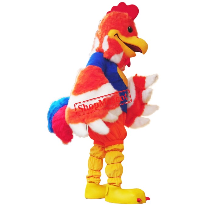 Superb Realistic Rooster Mascot Costume
