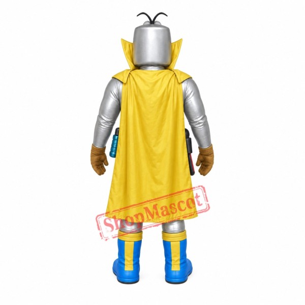 Superb Silver Repairman Robot Mascot Costume