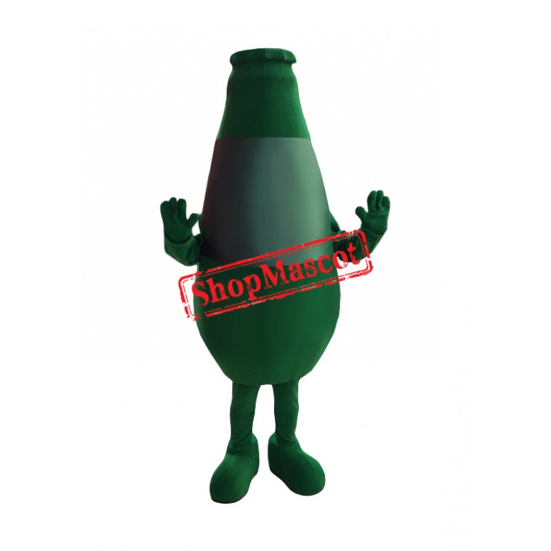 Green Wine Bottle Mascot Costume