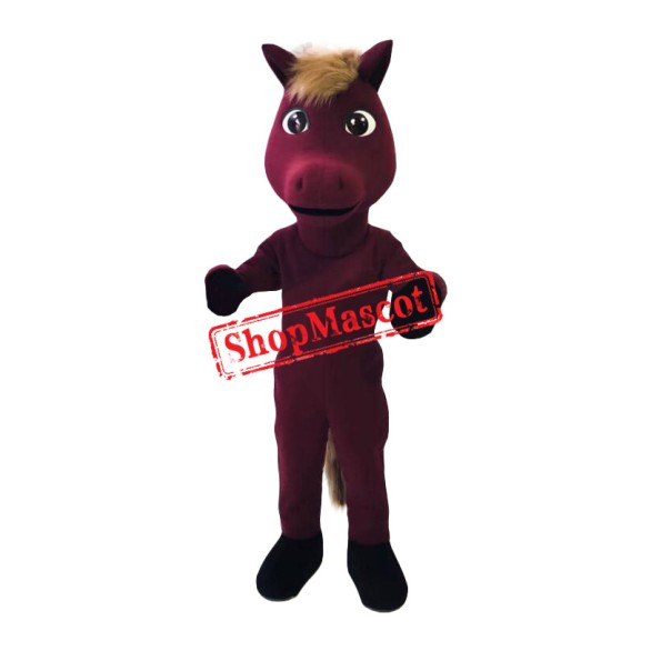 Red Lightweight Horse Mascot Costume
