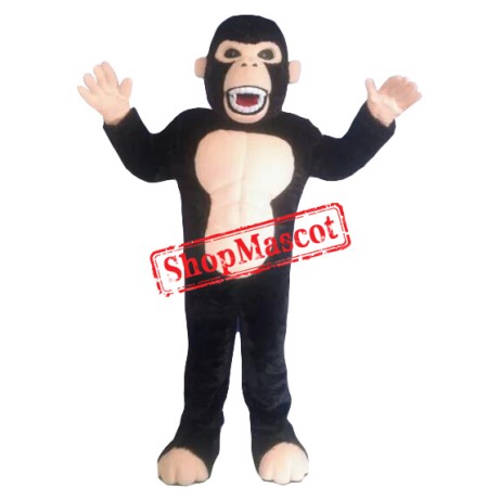 Black Lightweight Chimpanzee Mascot Costume