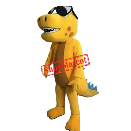 Yellow Lightweight Dinosaur Mascot Costume