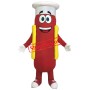 Friendly Hot Dog Chef Mascot Costume