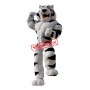 Power Muscular White Tiger Mascot Costume