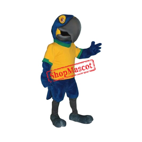 Blue Realistic Parrot Mascot Costume