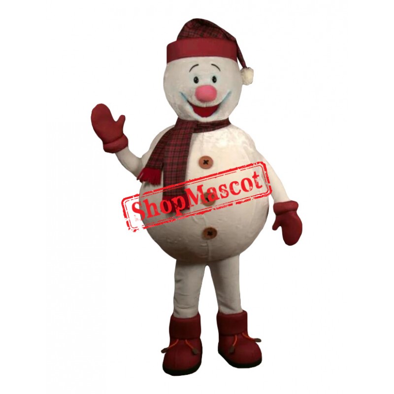 Friendly Realistic Lightweight Snowman Mascot Costume