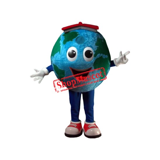 Happy Realistic Lightweight Earth Mascot Costume Happy Realistic Lightweight Earth Mascot Costume