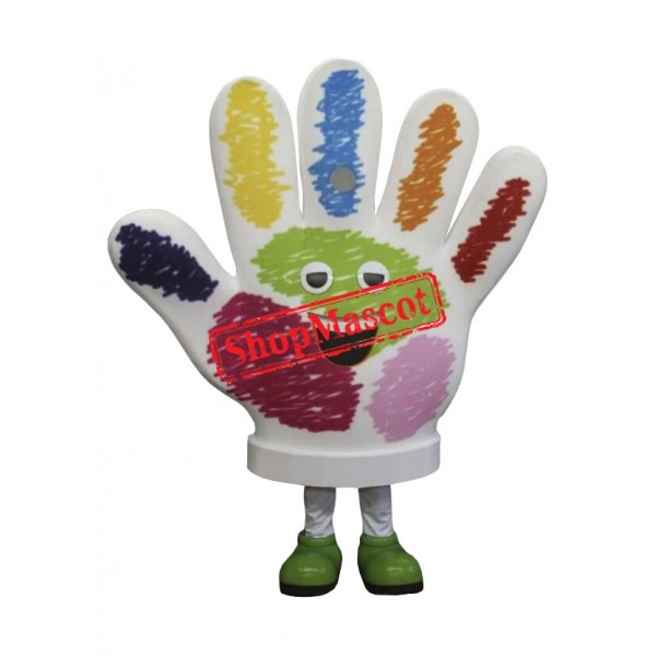 Happy Colorful Hands Mascot Costume