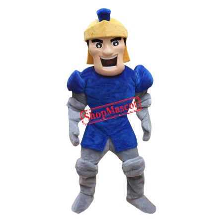 Friendly Realistic Knight Boy Mascot Costume