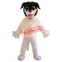 White Black Realistic Dog Mascot Costume