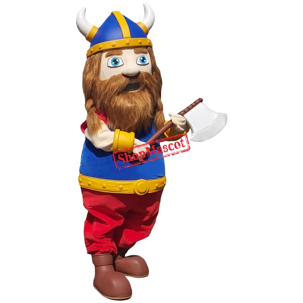 Superb Friendly Realistic Viking Mascot Costume