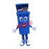 Friendly Lightweight Blue Trash Can Mascot Costume