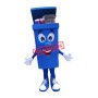 Friendly Lightweight Blue Trash Can Mascot Costume