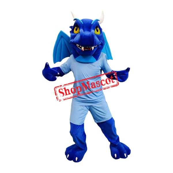 Superb Lightweight Blue Dragon Mascot Costume