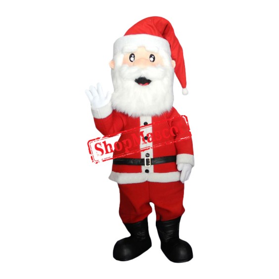 Friendly Realistic Santa Claus Mascot Costume