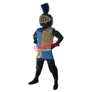 Blue Black Lightweight Knight Mascot Costume