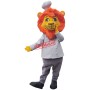 Friendly Lightweight Chef Lion Mascot Costume