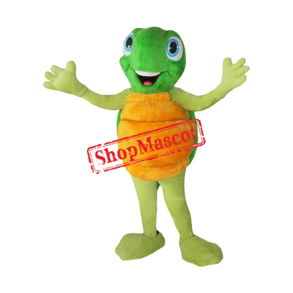 Happy Realistic Lightweight Turtle Mascot Costume