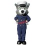 Realistic Police Wolf Mascot Costume