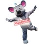 Happy Realistic Lightweight Mouse Mascot Costume