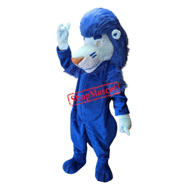 Blue Realistic Lightweight Lion Mascot Costume