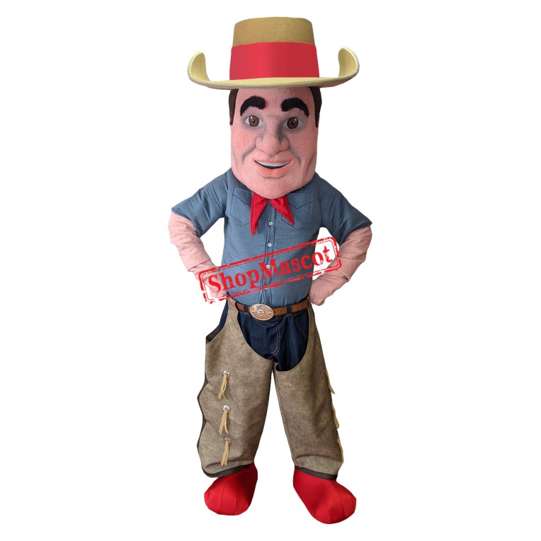 Superb Realistic Lightweight Cowboy Mascot Costume