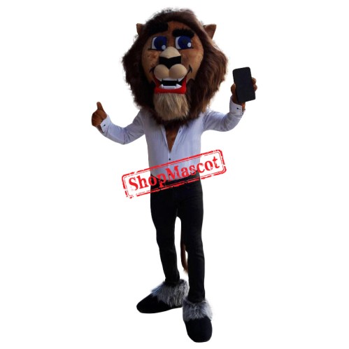 Handsome Realistic Lion Mascot Costume