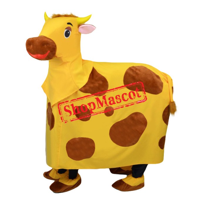 Realistic Lightweight Two People Bull Mascot Costume