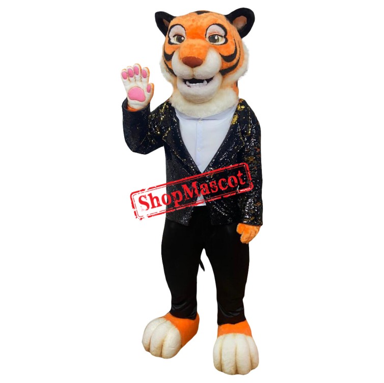 Superb Happy Realistic Lightweight Tiger Mascot Costume