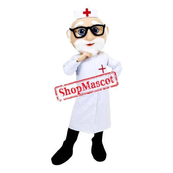 Happy Realistic Lightweight Doctor Mascot Costume