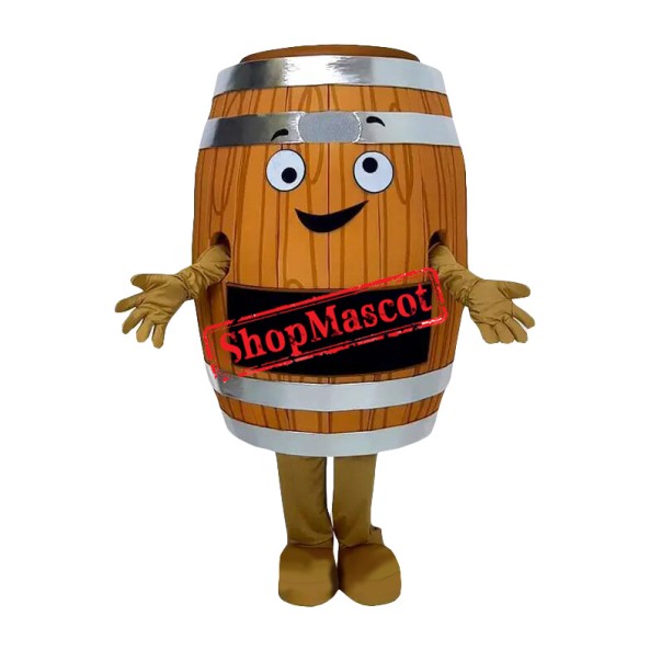 Happy Realistic Lightweight Wine Barrel Mascot Costume