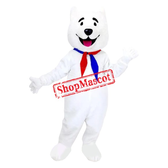 Happy Realistic Lightweight Polar Bear Mascot Costume