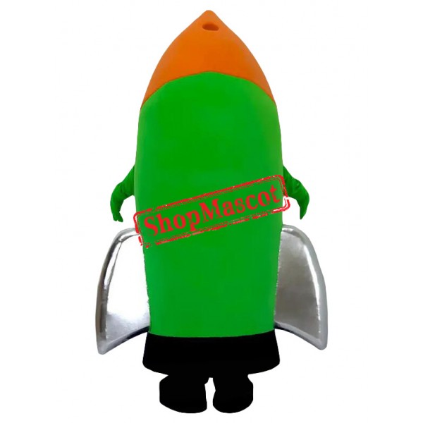 Realistic Green Rocket Mascot Costume
