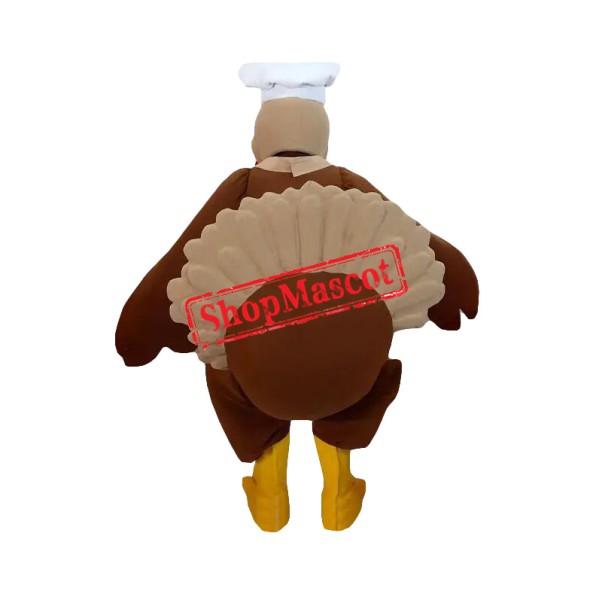 Chef Turkey Mascot Costume Chef Turkey Mascot Costume