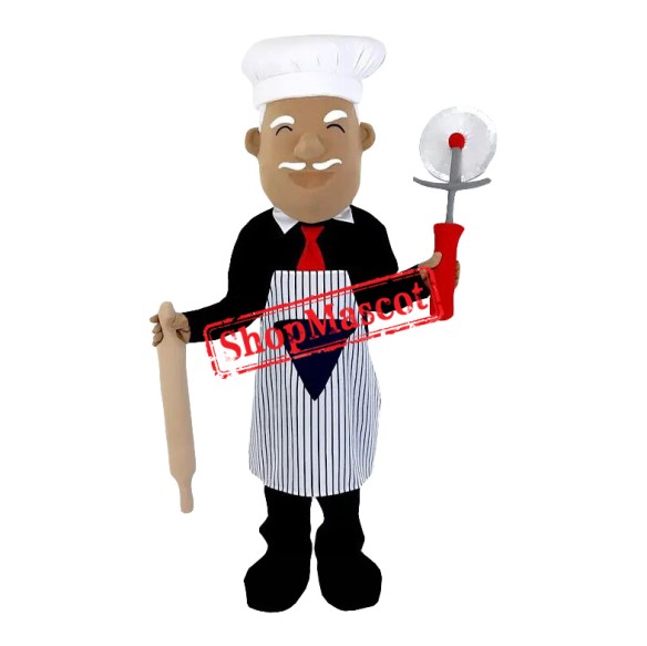 Happy Old Chef Mascot Costume