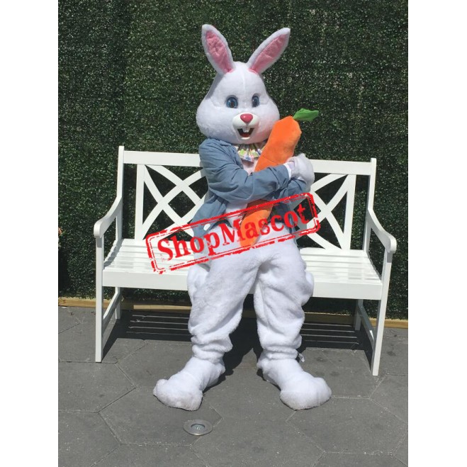 Happy Realistic Lightweight Easter Bunny Mascot Costume
