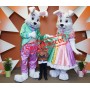 Easter Bunny Couple Mascot Costume