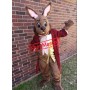 Red Suit Easter Bunny Mascot Costume