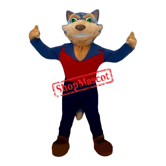 Superb Friendly Lightweight Wolf Mascot Costume