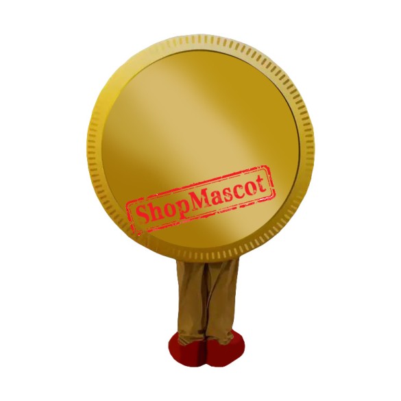 Happy Lightweight Golden Coin Mascot Costume