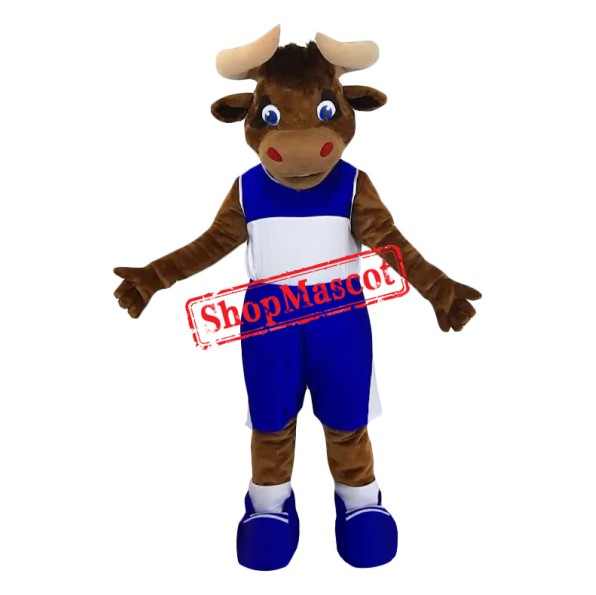 Happy Lightweight Bull Mascot Costume Happy Lightweight Bull Mascot Costume