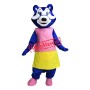 Female Blue Raccoon Mascot Costume