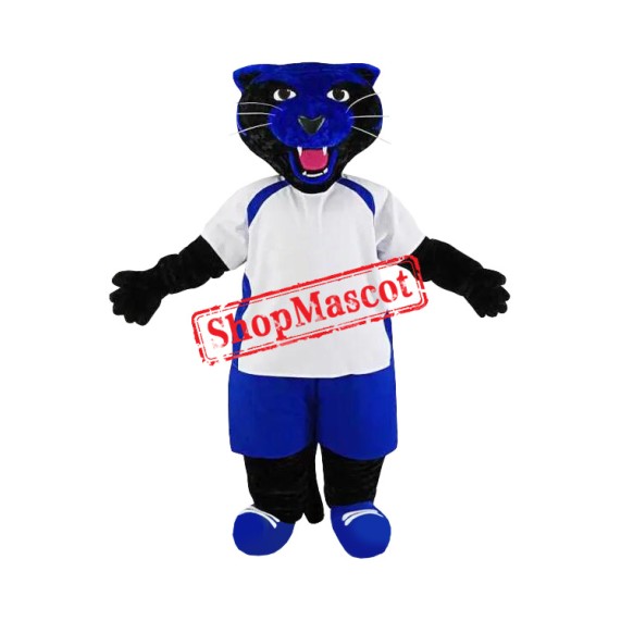 Blue & Black Panther Mascot Costume