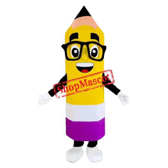 Happy Realistic Lightweight Pencil Mascot Costume