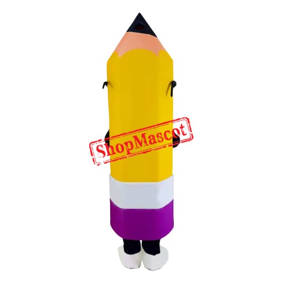 Happy Realistic Lightweight Pencil Mascot Costume