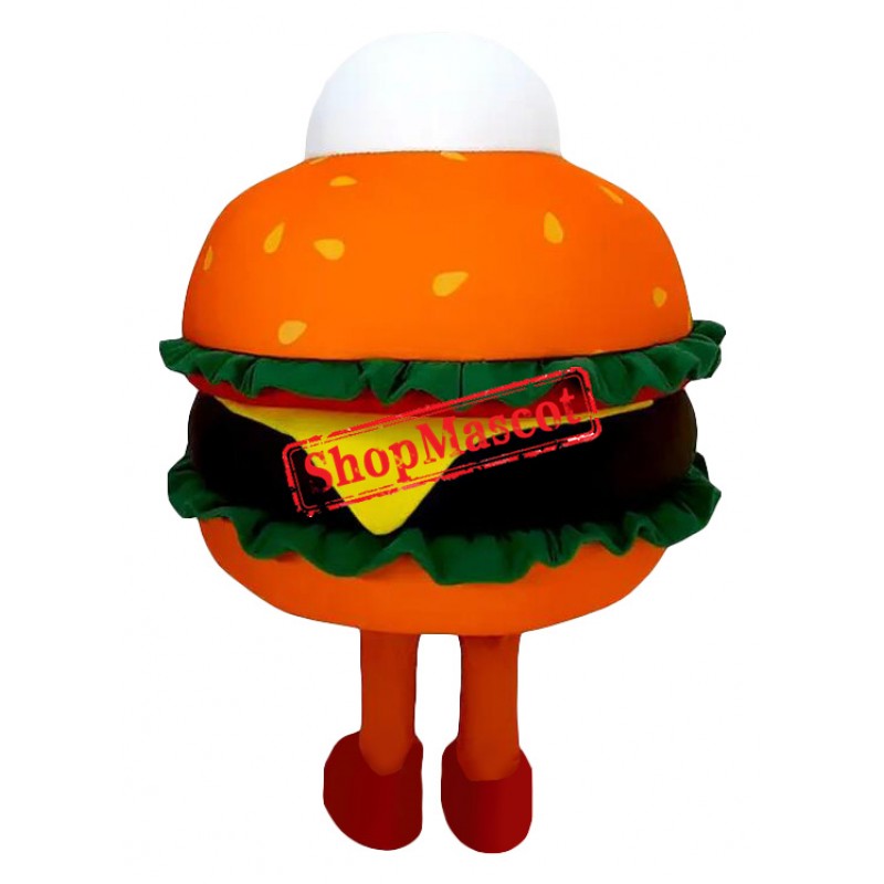 Friendly Lightweight Hamburger Mascot Costume