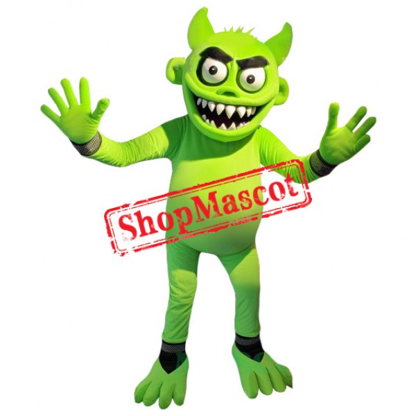 Green Devil Mascot Costume