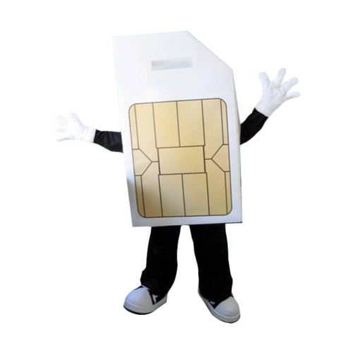 Sim card Mascot Costume