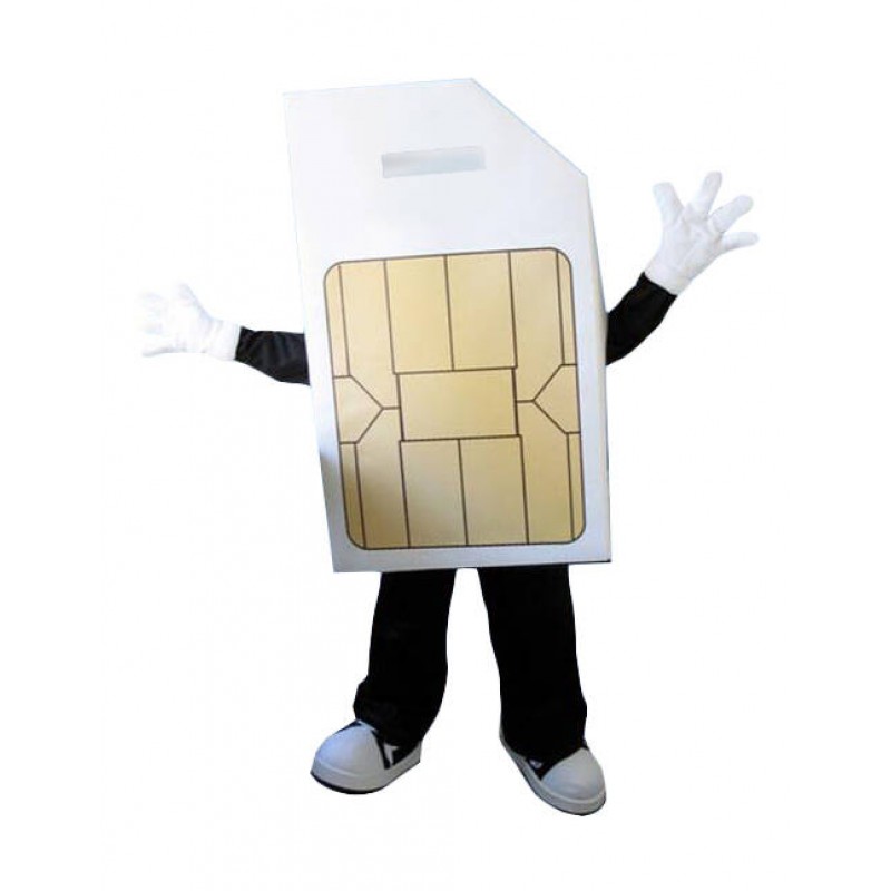 Sim card Mascot Costume