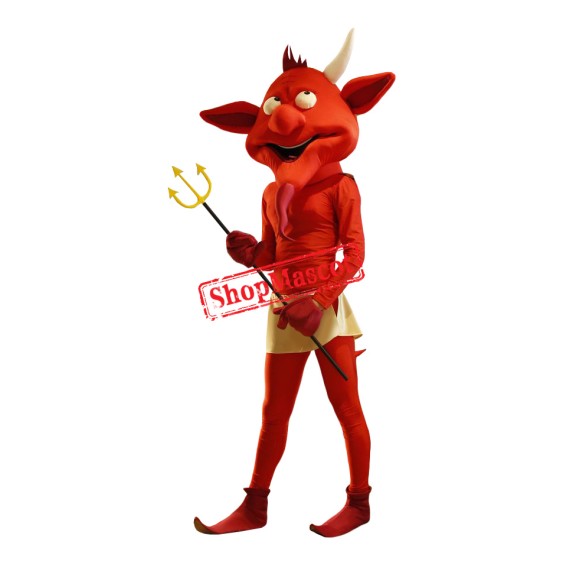 Red Lightweight Devil Mascot Costume